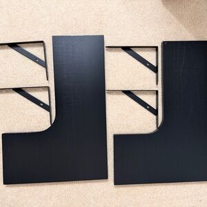 Modern Black Wall corner Shelves
